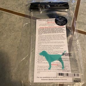 PINK Water Resistant Phone Pouch. NWT. W instructions. Fast shipping.